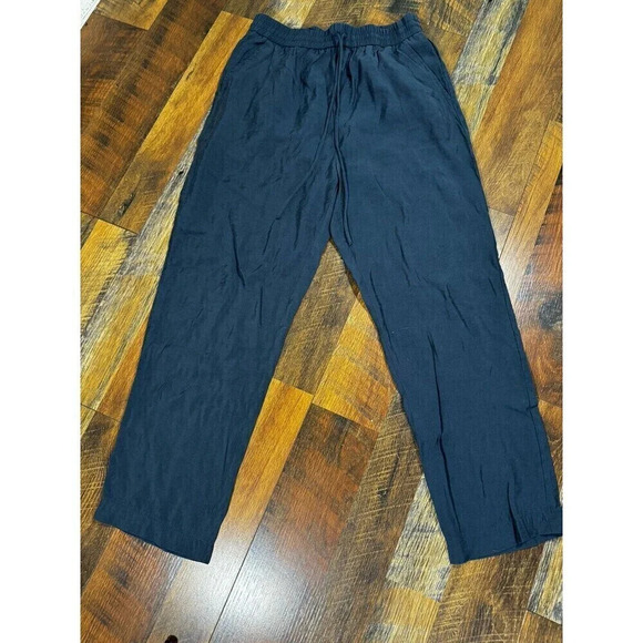Zara Trouser Dress Pants Size Small Navy Blue Women’s Straight Wide Leg - Picture 1 of 6